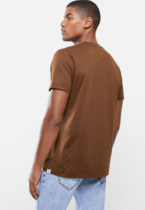 Jonathan D - Branded crew neck t-shirt regular fit - brown