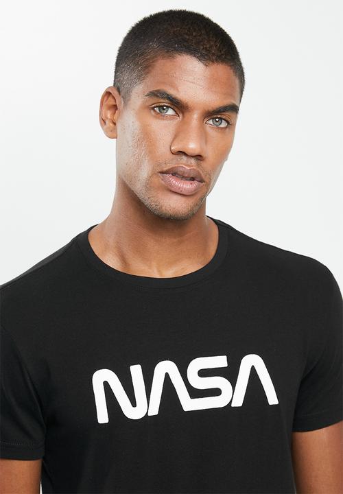 Superbalist - Short sleeve NASA logo knit sleep set - black & grey