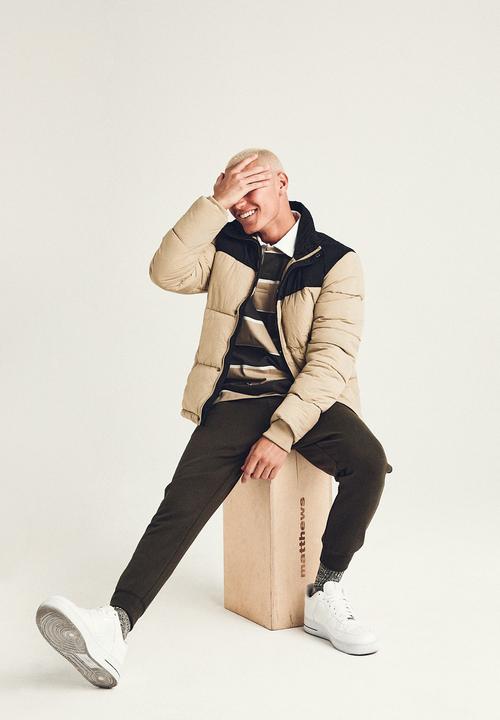 Cotton On - Essential recycled puffer - tan black