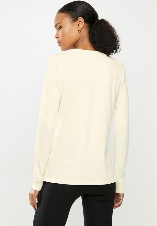 Nike - Nsw tee essntl ls lbr - coconut milk