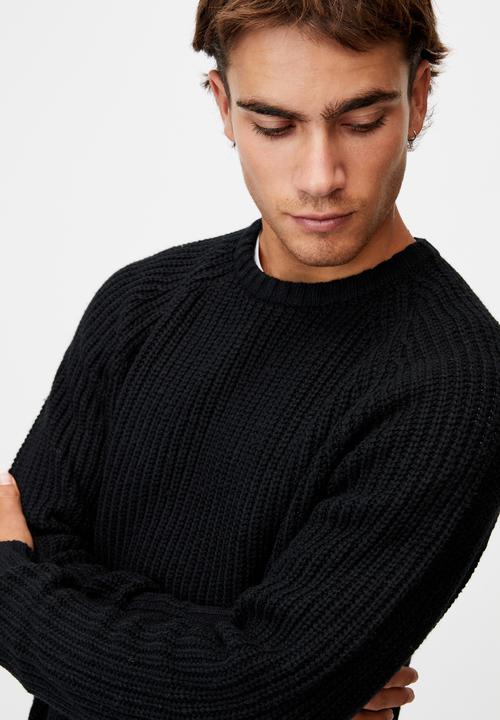 Cotton On - Fisherman knit - black