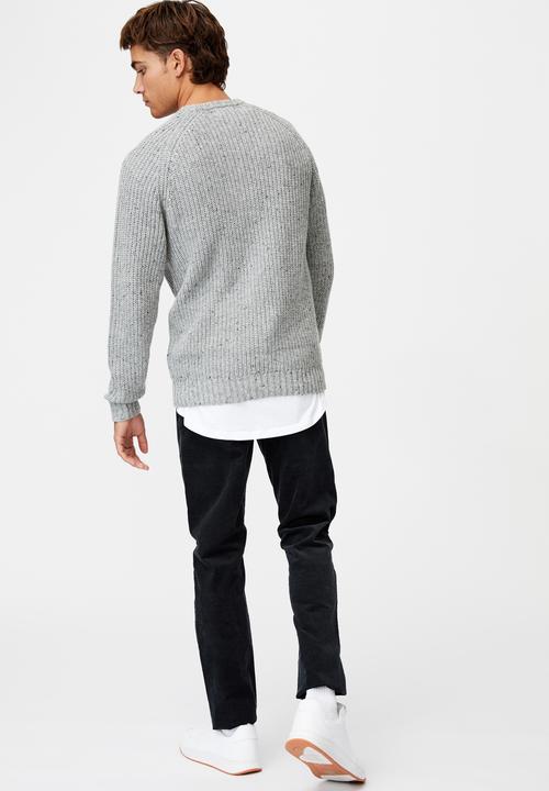 Cotton On - Fisherman knit - grey marle