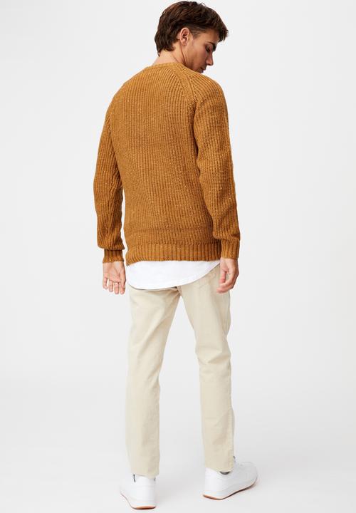 Cotton On - Fisherman knit - mustard marle nep