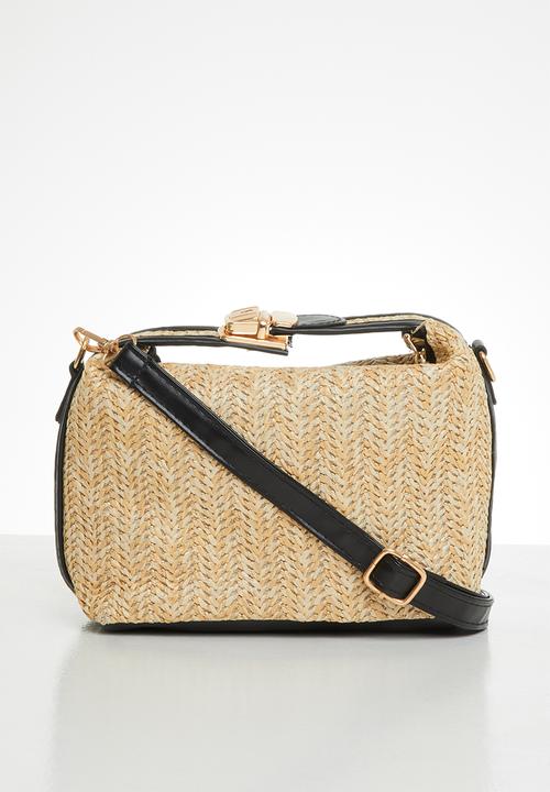 Superbalist - Woven crossbody bag - neutral & black