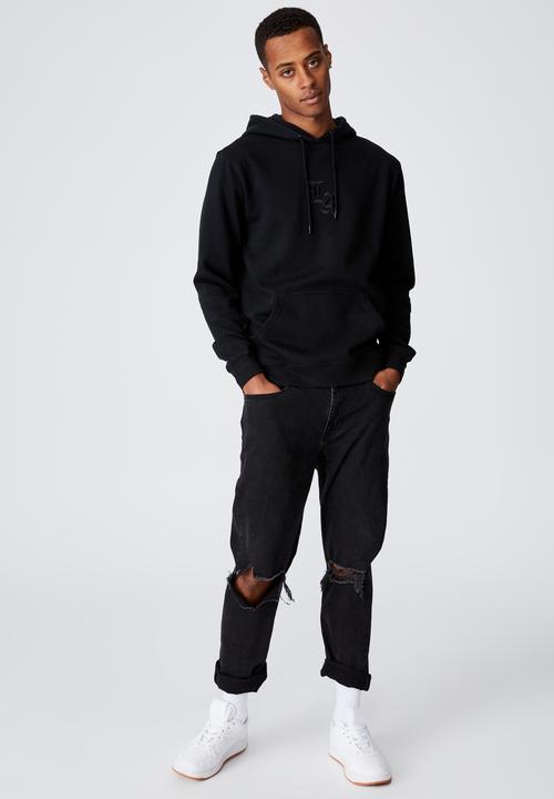 Cotton On - Graphic fleece pullover - black