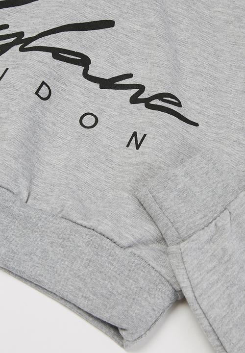 Lilylane - Pearla printed cropped sweater - grey