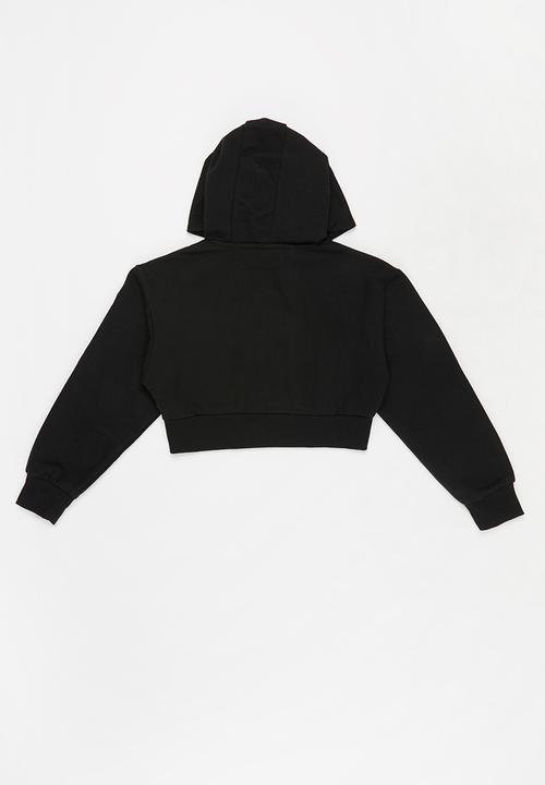 Lilylane - Melba cropped printed hoodie - black