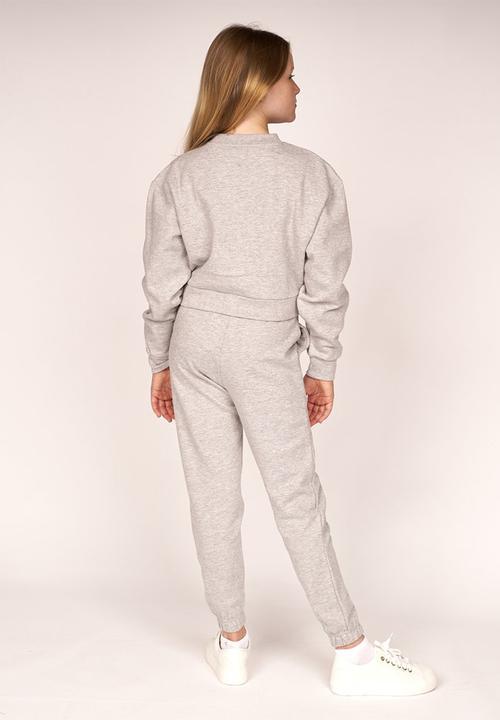 Lilylane - Pearla printed cropped sweater - grey