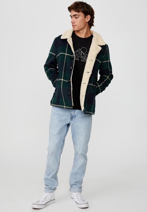 Cotton On - Ranch jacket - green navy check