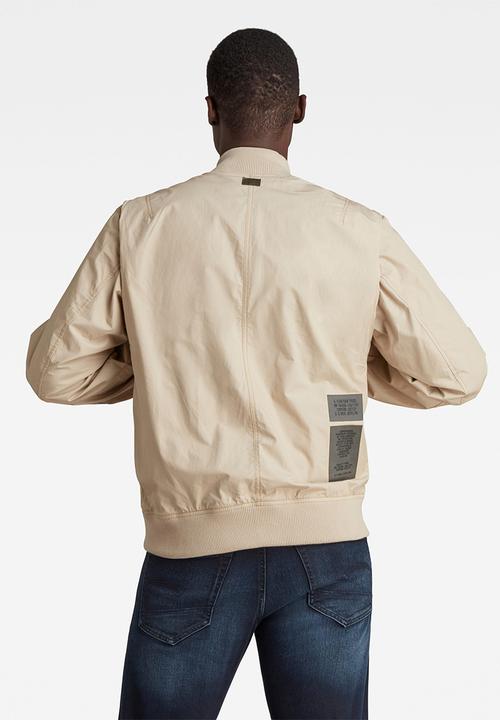G-STAR - Chest pockets poplin bomber - westpoint khaki