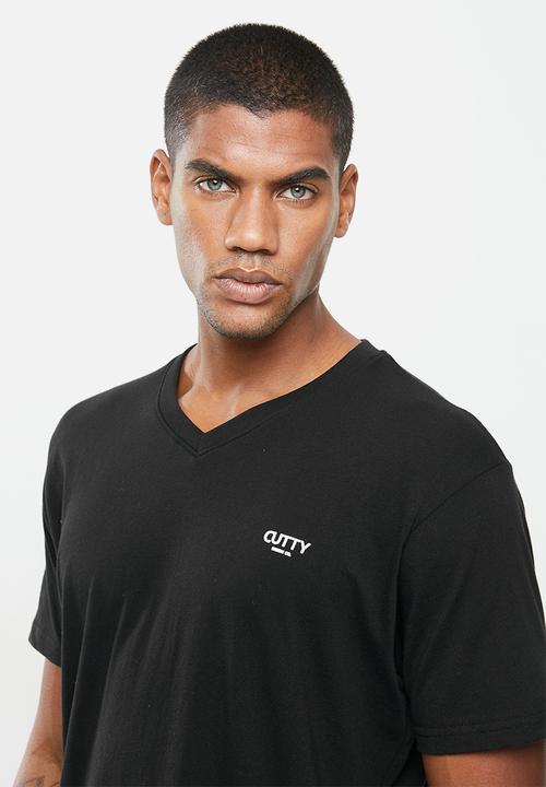 Cutty - Tshirt basic vneck - black
