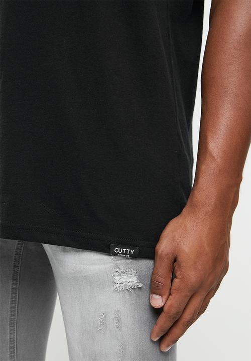 Cutty - Tshirt basic vneck - black