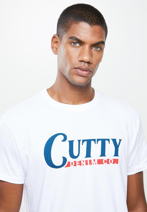 Cutty - Tshirt basic logo - white