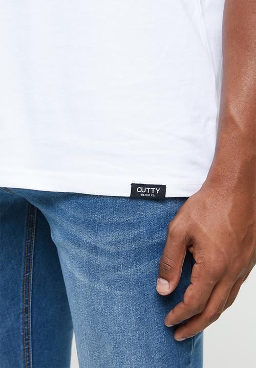 Cutty - Tshirt basic logo - white