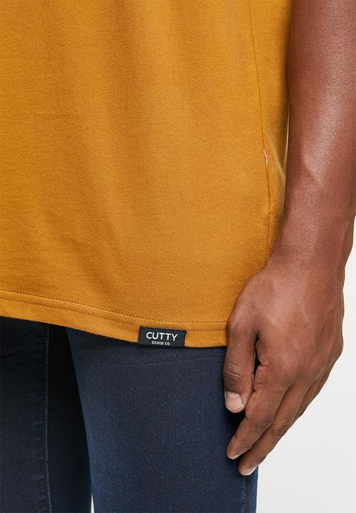 Cutty - T-shirt basic v-neck - brick