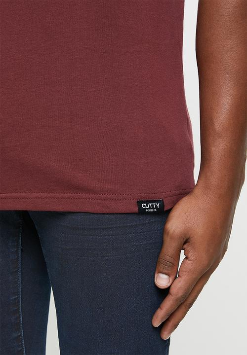 Cutty - Tshirt basic logo - burgundy