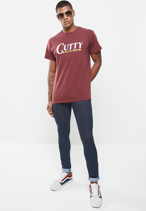 Cutty - Tshirt basic logo - burgundy