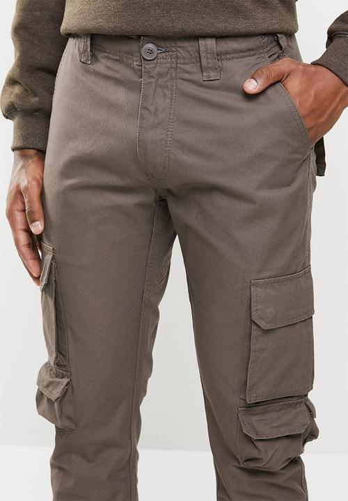 Cutty - Cotton cargo pant - dark taupe