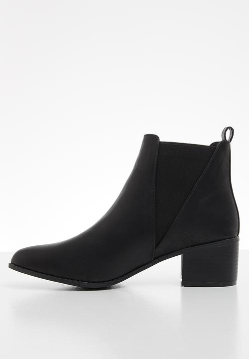 Jada - Chelsea block heel boot - black