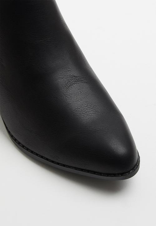 Jada - Chelsea block heel boot - black