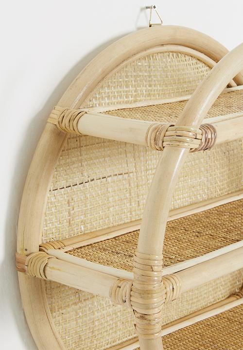 Sixth Floor - Malu round wall shelf - natural