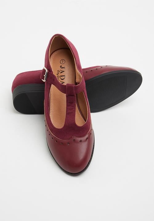 Jada - Mary jane buckle shoe - burgundy