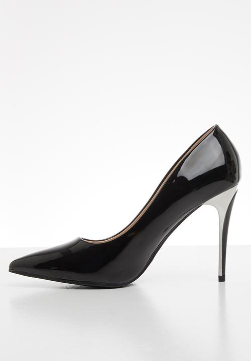 Jada - Transparent stiletto court - black