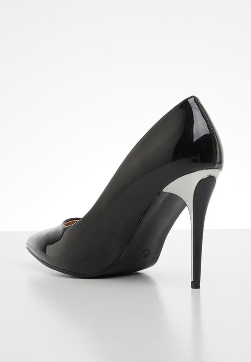 Jada - Transparent stiletto court - black