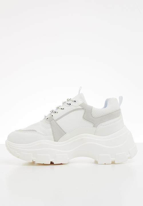 Glamorous - Chunky lace up sneaker - white 