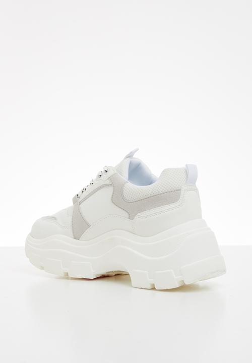 Glamorous - Chunky lace up sneaker - white 