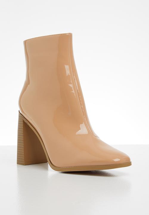 Glamorous - Wide fit ankle boot - beige patent