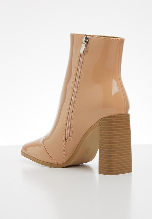 Glamorous - Wide fit ankle boot - beige patent