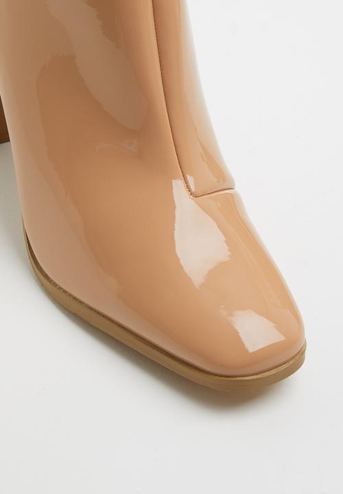 Glamorous - Wide fit ankle boot - beige patent