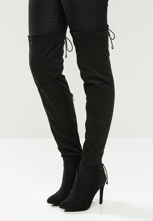 Miss Black - Belle 4 over the knee boot - black