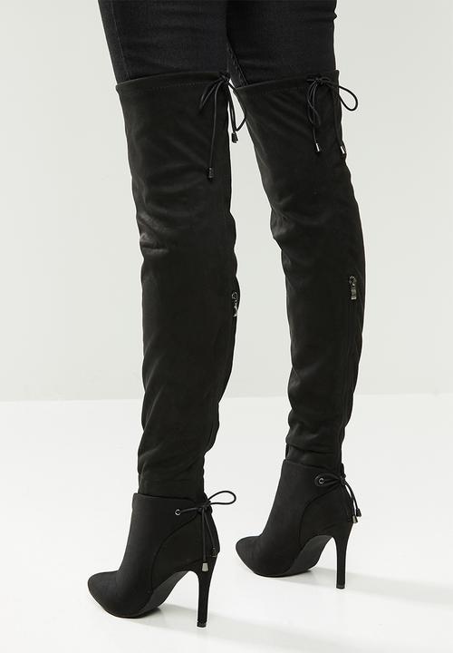 Miss Black - Belle 4 over the knee boot - black