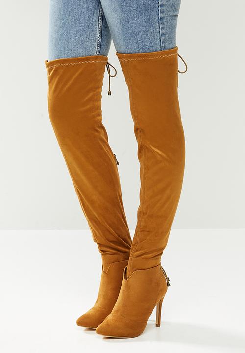 Miss Black - Belle 4 over the knee boot - tan