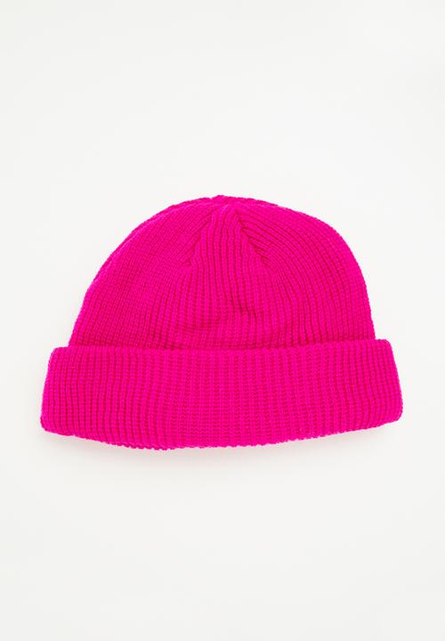 Superbalist - Rib turn up beanie - bright pink