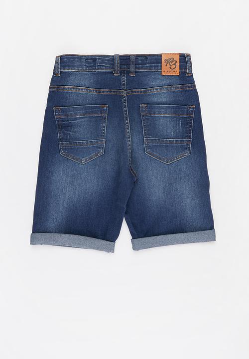 Ripstop - Fortuna basic denim shorts - blue
