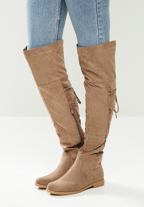 Miss Black - Dorota 3 over the knee boot - taupe