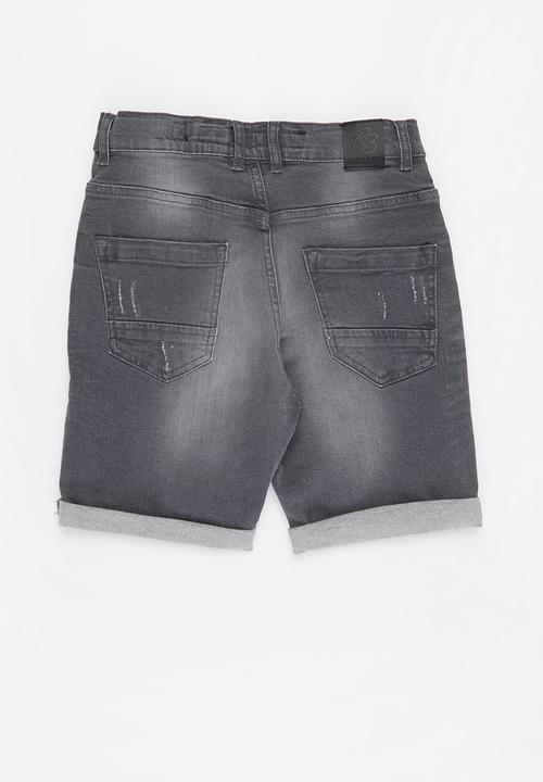 Ripstop - Fortuna basic denim shorts - grey
