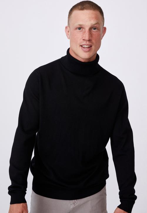 Cotton On - Roll neck sweater - black
