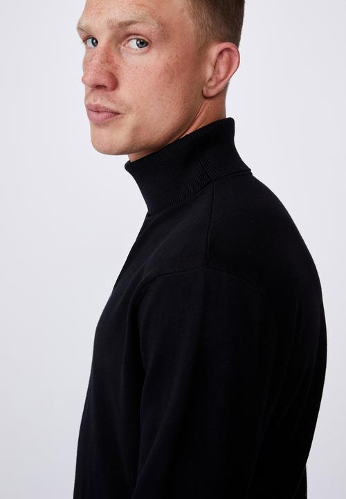 Cotton On - Roll neck sweater - black