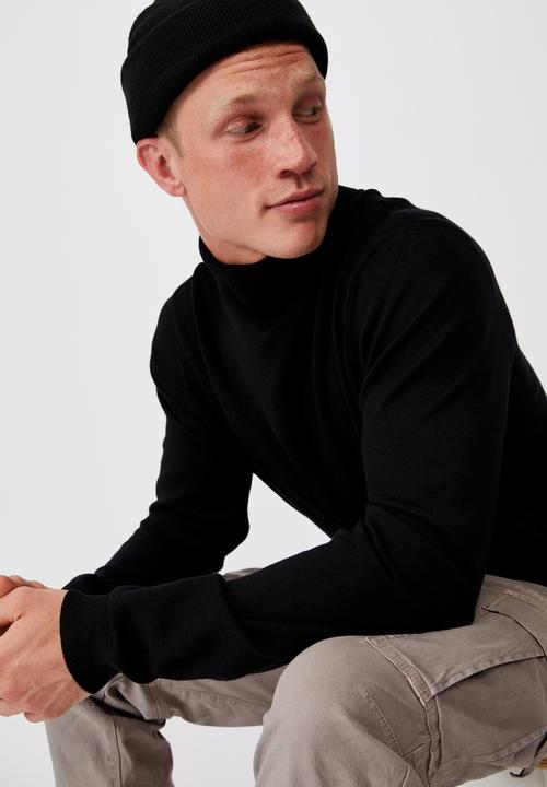 Cotton On - Roll neck sweater - black