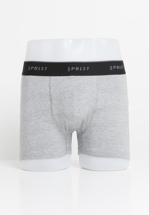 Superbalist - 2 pack tex boxer briefs - navy & grey
