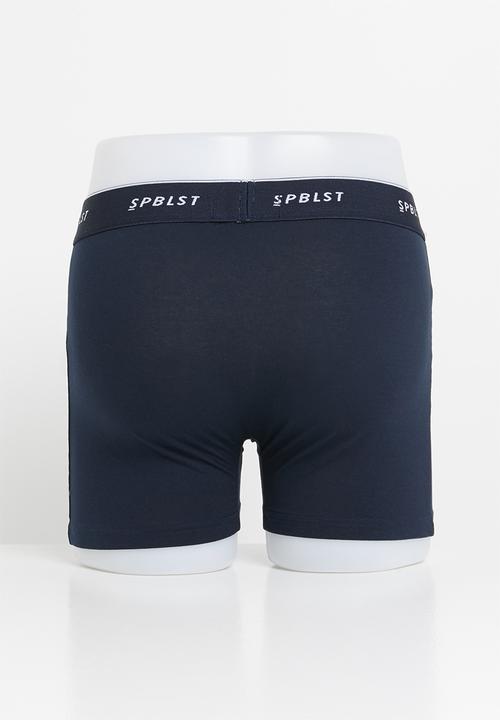 Superbalist - 2 pack tex boxer briefs - navy & grey
