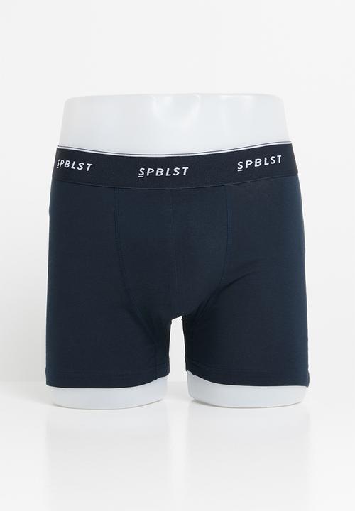 Superbalist - 2 pack tex boxer briefs - navy & black