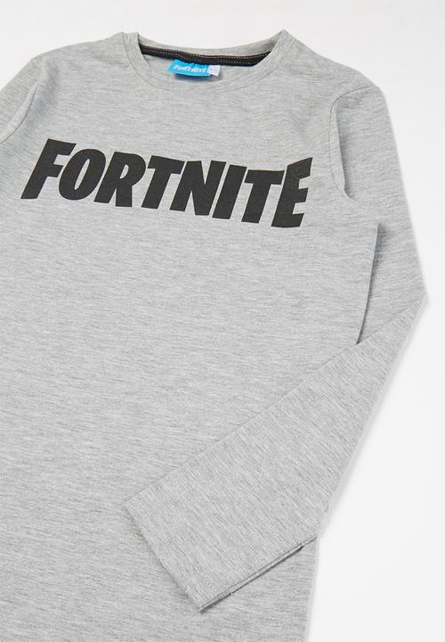 Rebel Republic - Fortnite top & pants pj set - grey & black