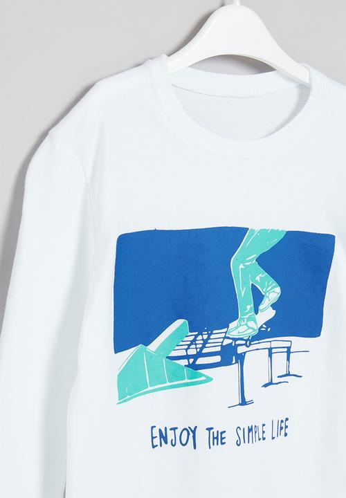 Rebel Republic - Boys long sleeve styled tee - white