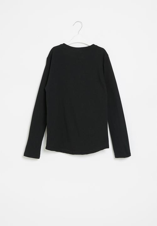 Rebel Republic - Boys long sleeve styled tee - black