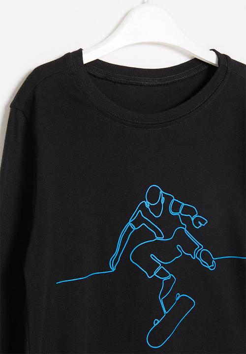 Rebel Republic - Boys long sleeve styled tee - black